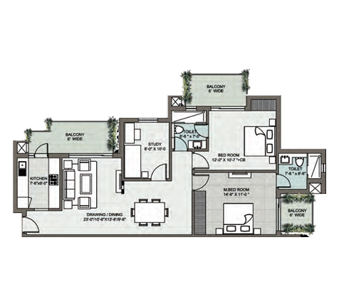 2BHK | 1530 sq.ft.