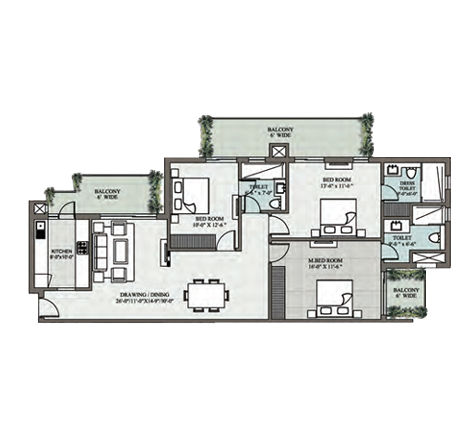 3BHK | 1945  sq.ft.
