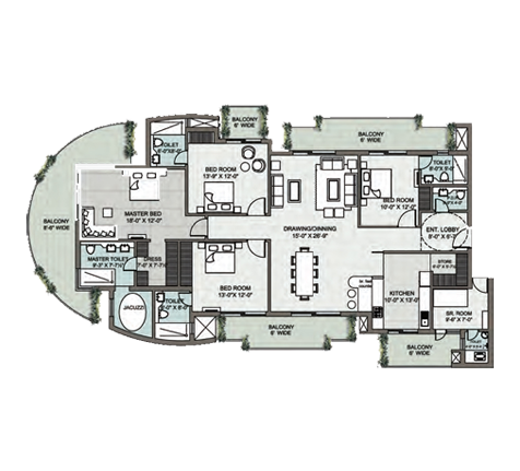 4BHK | 3620  sq.ft.