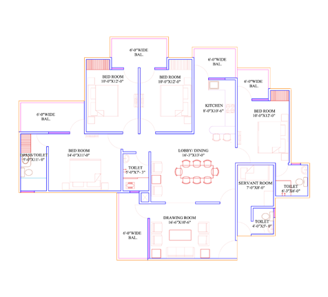 4BHK | 2100 sq.ft.