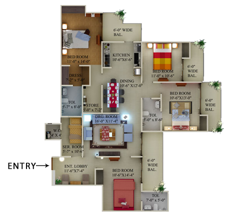 4BHK | 2364 sq.ft.
