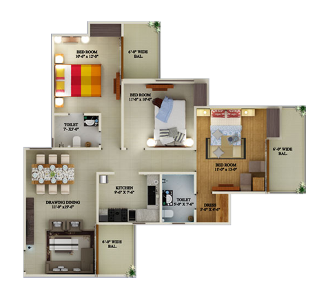 2BHK | 1464  sq.ft.