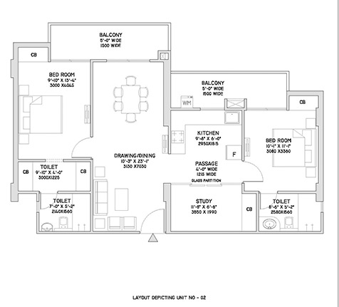Level - 3rd to 8th floor units
