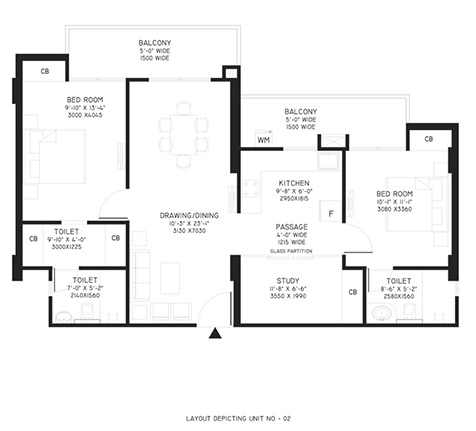 Level - 3rd to 8th floor units