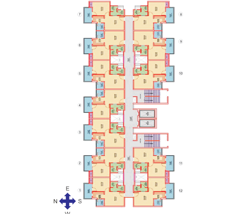 Cluster Plan 1BHK